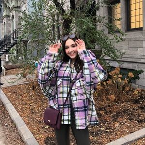 Zara Purple Plaid Shacket
